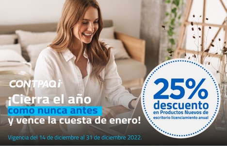 Promoción 25% descuento productos desktop